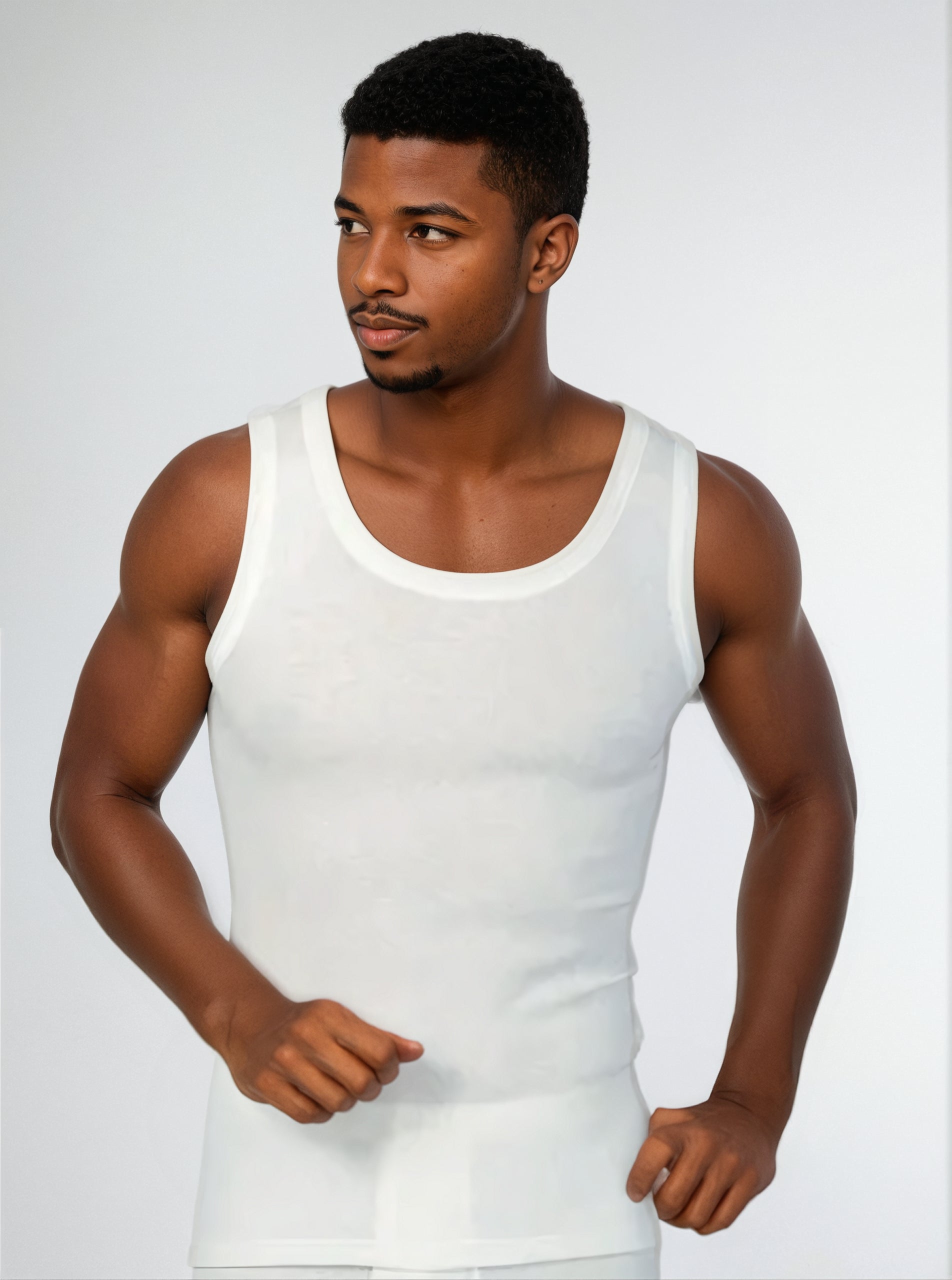 Angora and Wool sleeveless shirt (Men's)