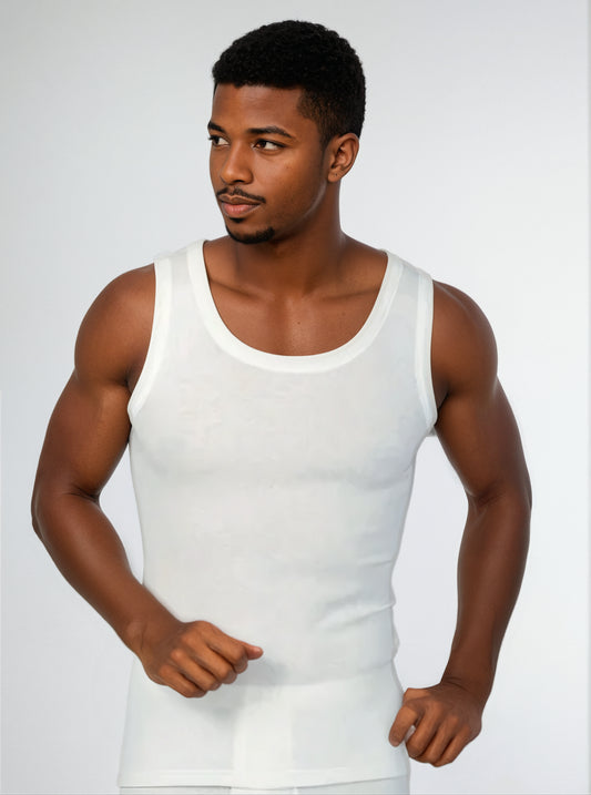 Angora and Wool sleeveless shirt (Men's)