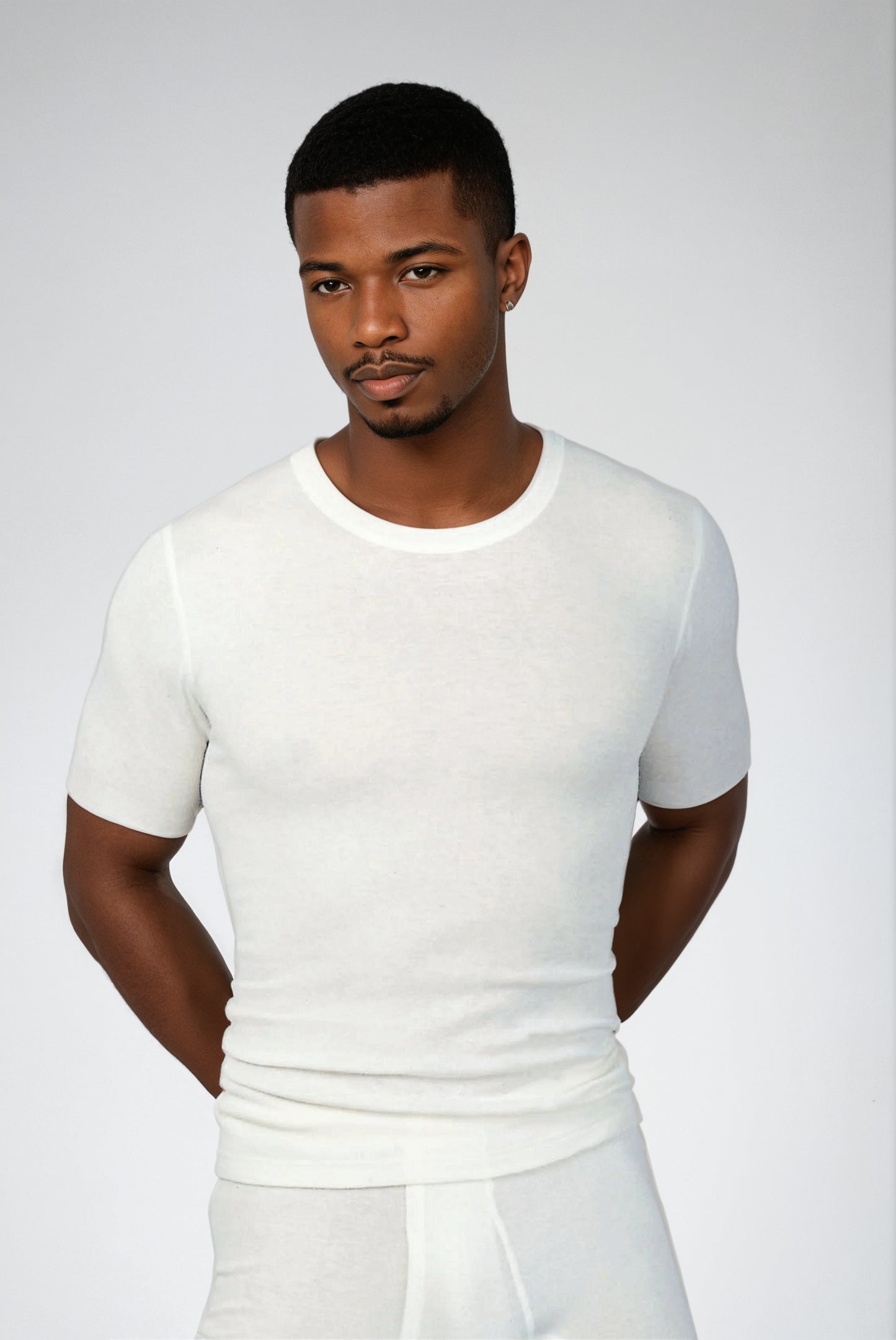 Angora and Wool short sleeve shirt (Men's)