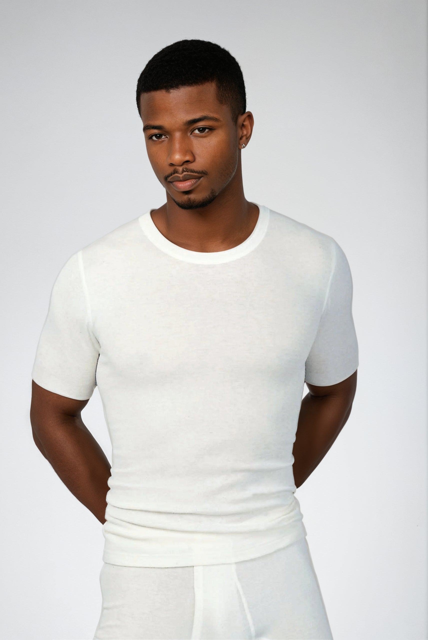 Angora and Wool short sleeve shirt (Men's)