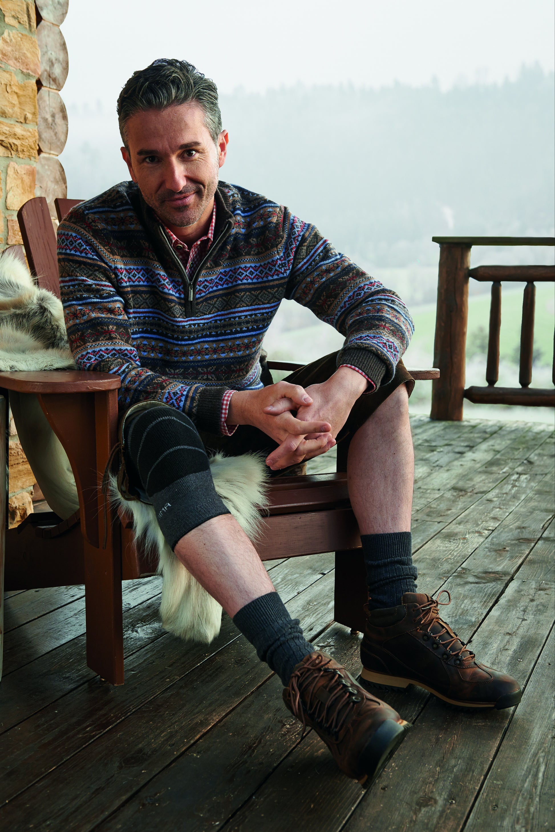 Angora and wool knee warmers 