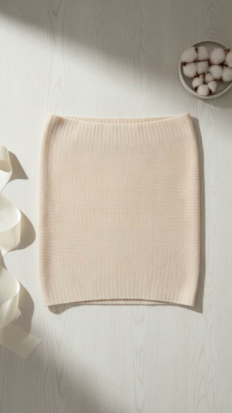 Angora and wool back warmers closeup flat