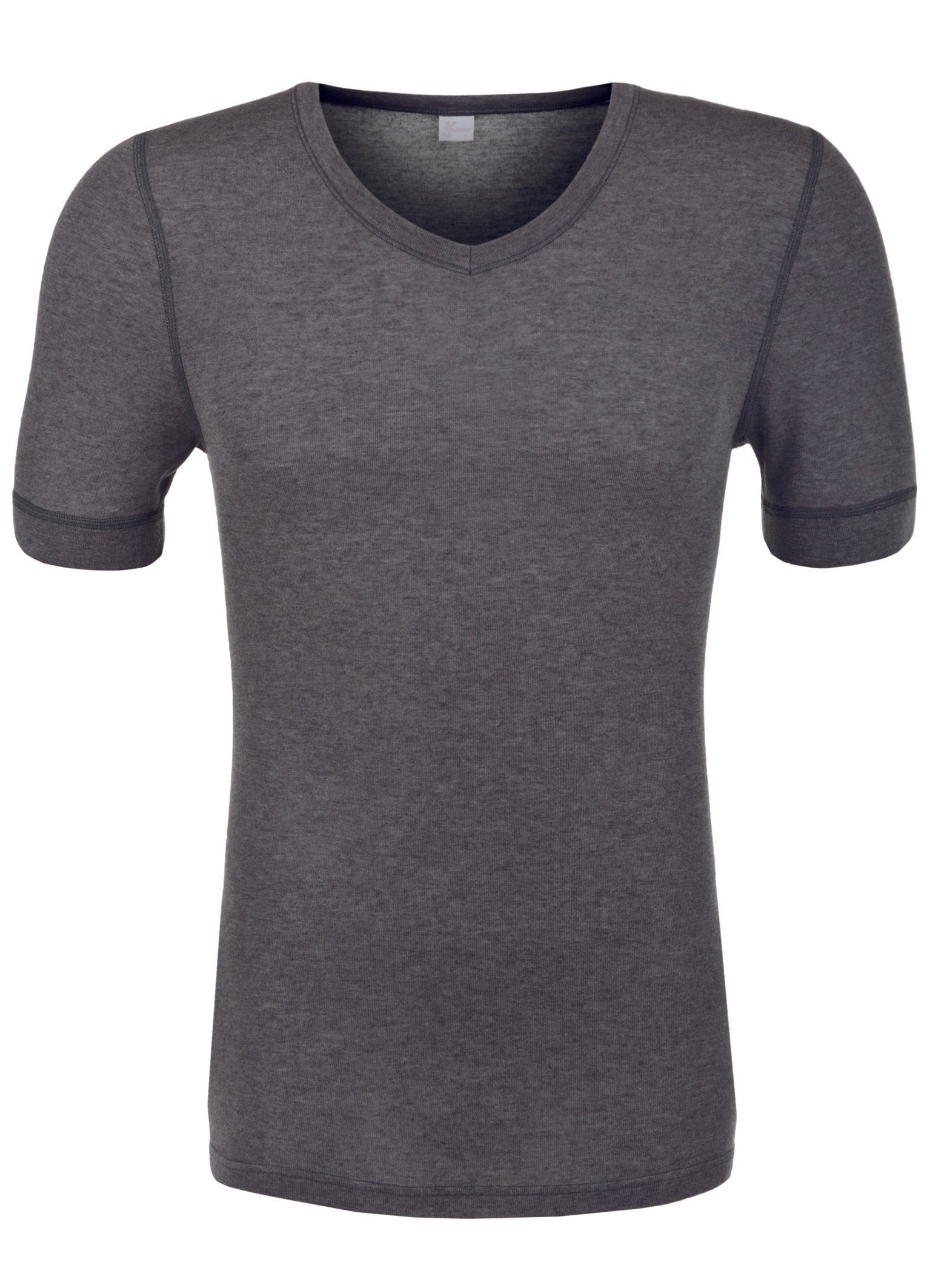 Cashmere and Silk | Short sleeve base layer shirt (Men's) gray 