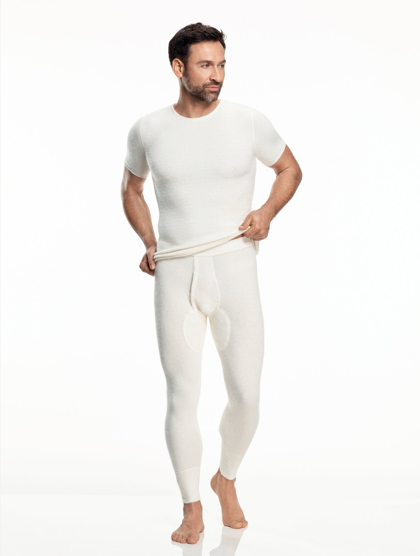 Pure Angora short sleeve shirt (Men's)