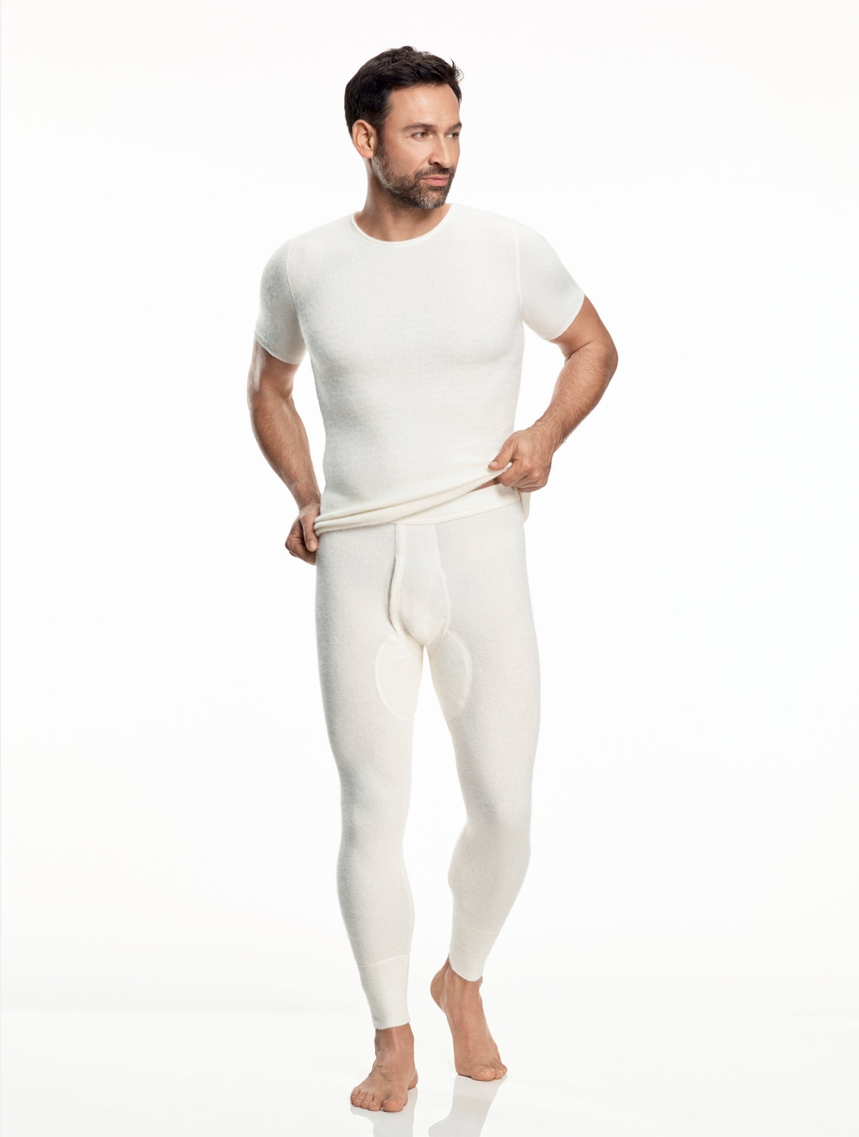 Pure Angora short sleeve shirt (Men's)
